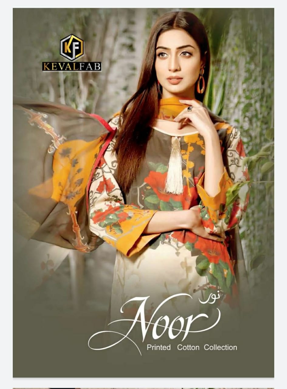 Keval Fab Noor Printed Cotton Pakistani Dress Material Colle...