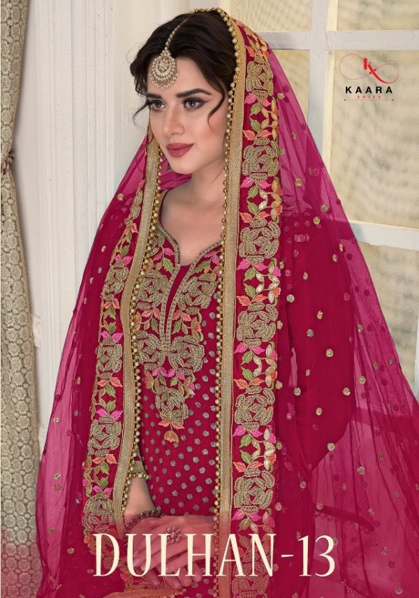 Kaara Suits Dulhan Vol 13 Faux Georgette With Heavy Embroide...