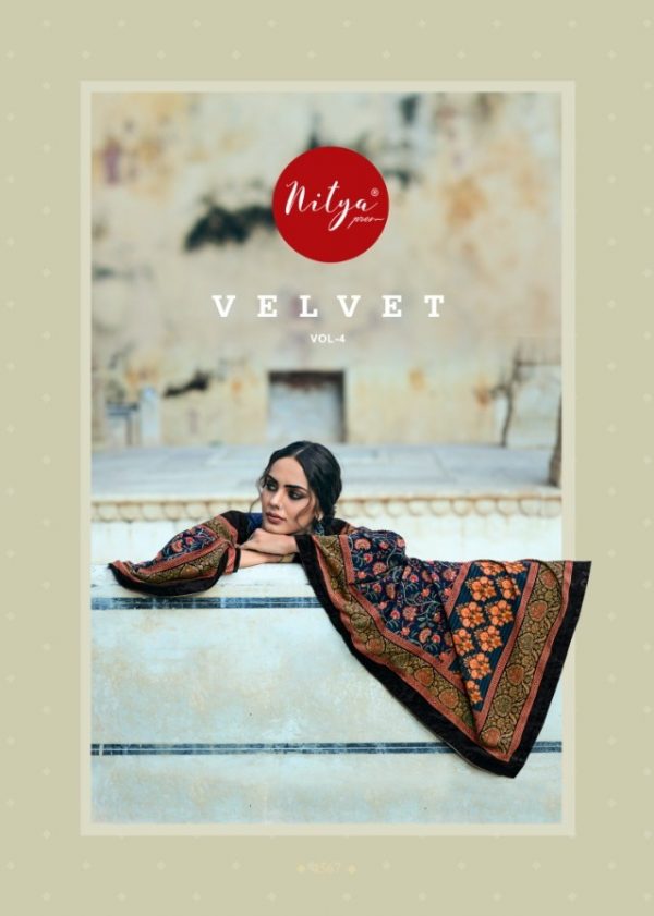 Lt Fabrics Nitya Velvet Vol 4 Designer Digital Printed Velve...