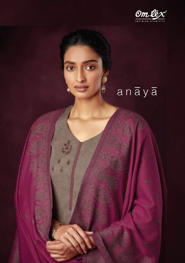 Omtex Anaya Printed Pashmina Designer Dress Material Collect...