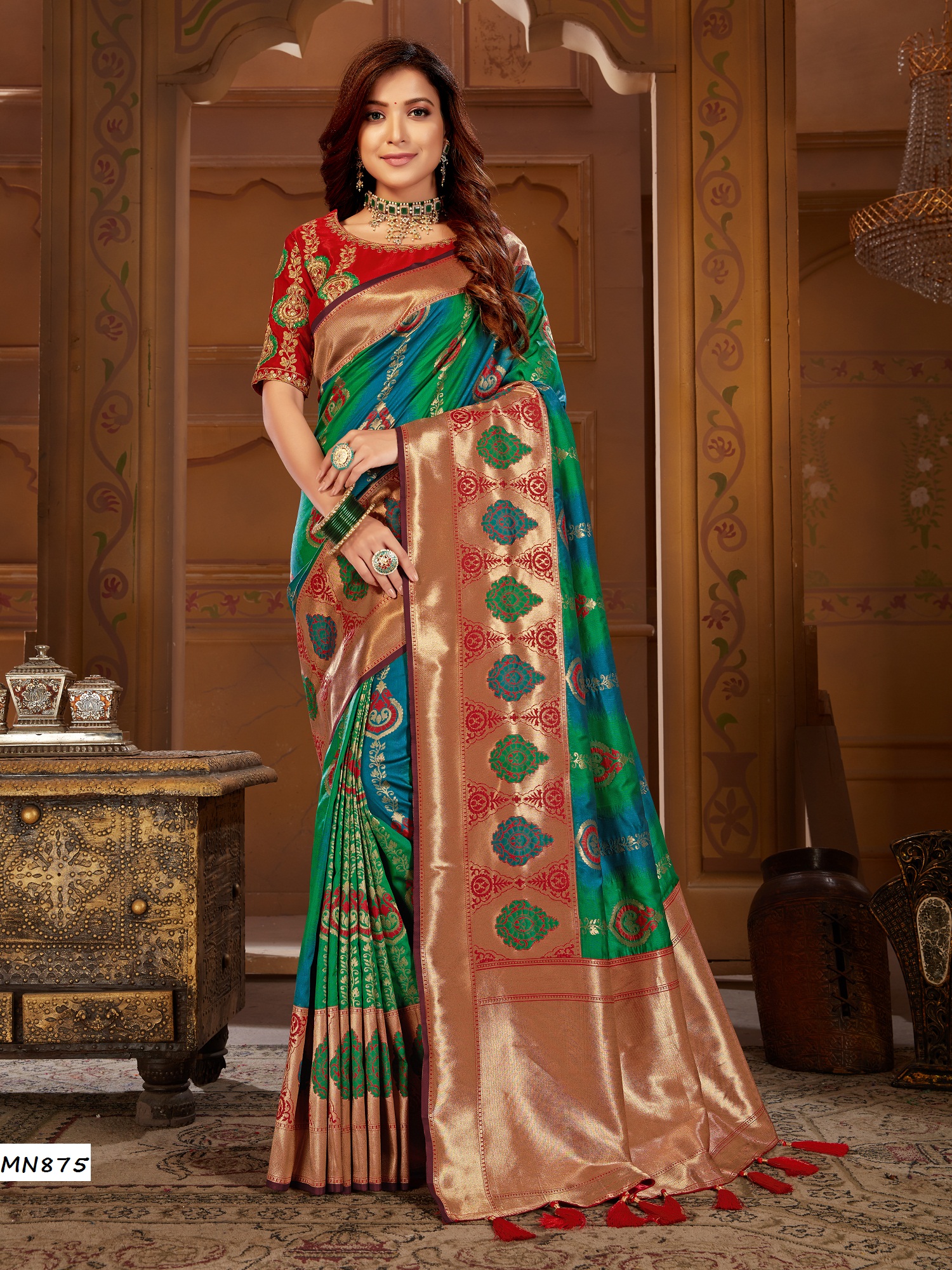 Manohari Roohi Vol 11 Silk Weaving Jacquard Sarees Collectio...
