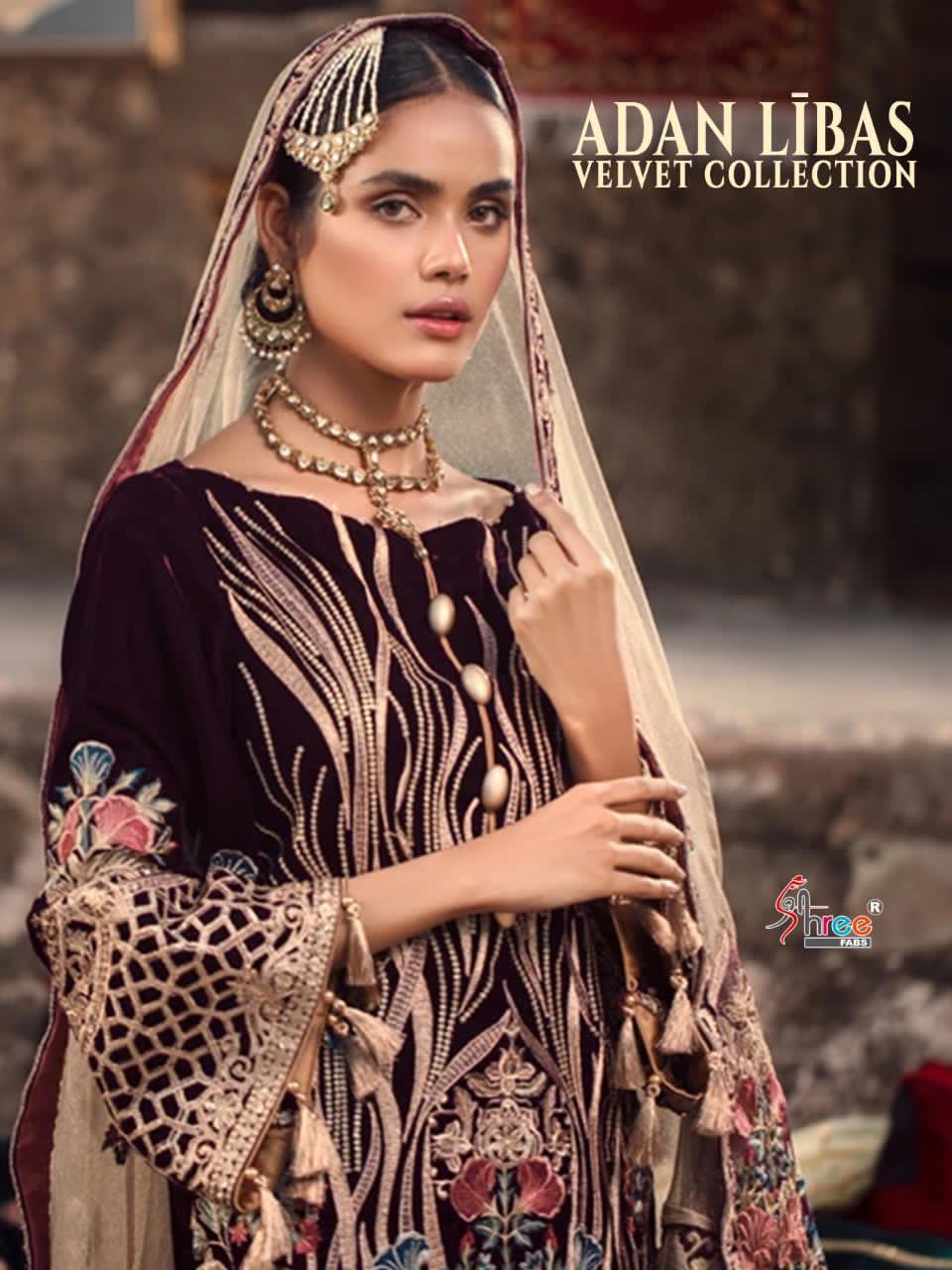 Shree Fabs Adan Libas Velvet Collection Pure Velvet With Emb...