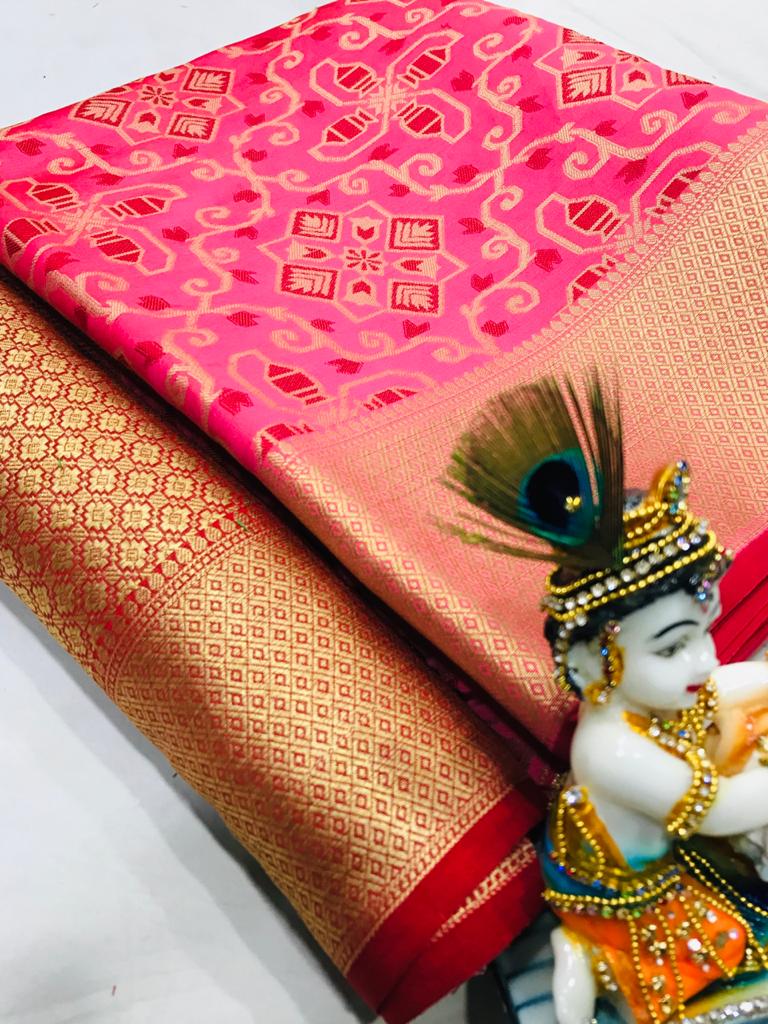 Soft Pure Banarasi Patola Saree With Full Weaving Sarees Lat...