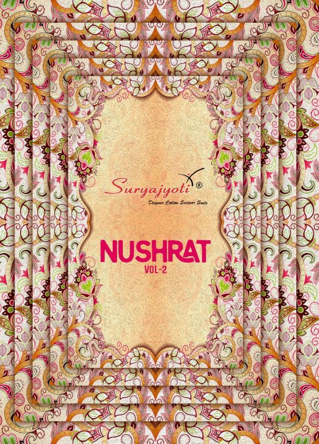 Suryajyoti Nushrat Vol 2 Printed Satin Cotton Dress Material...
