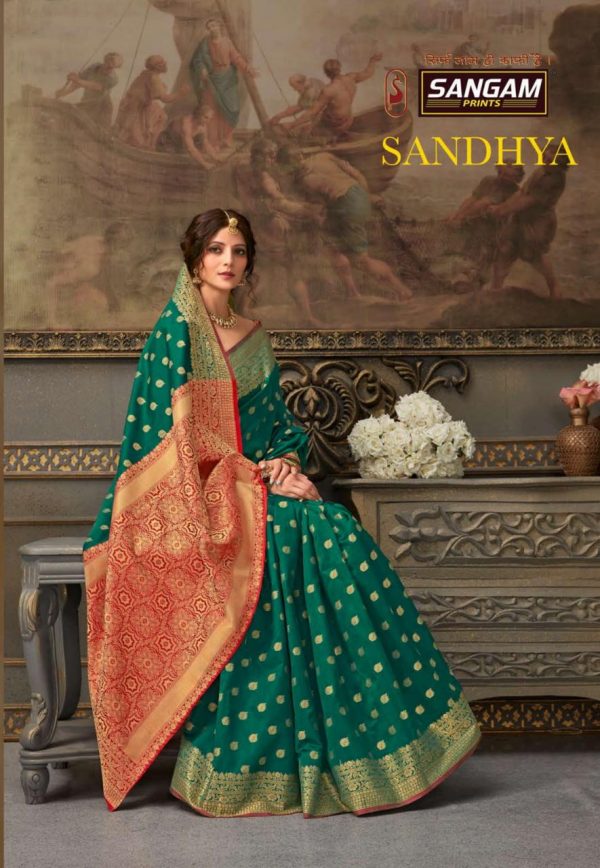 Sangam Prints Sandhya Traditional Handloom Silk Sarees Colle...