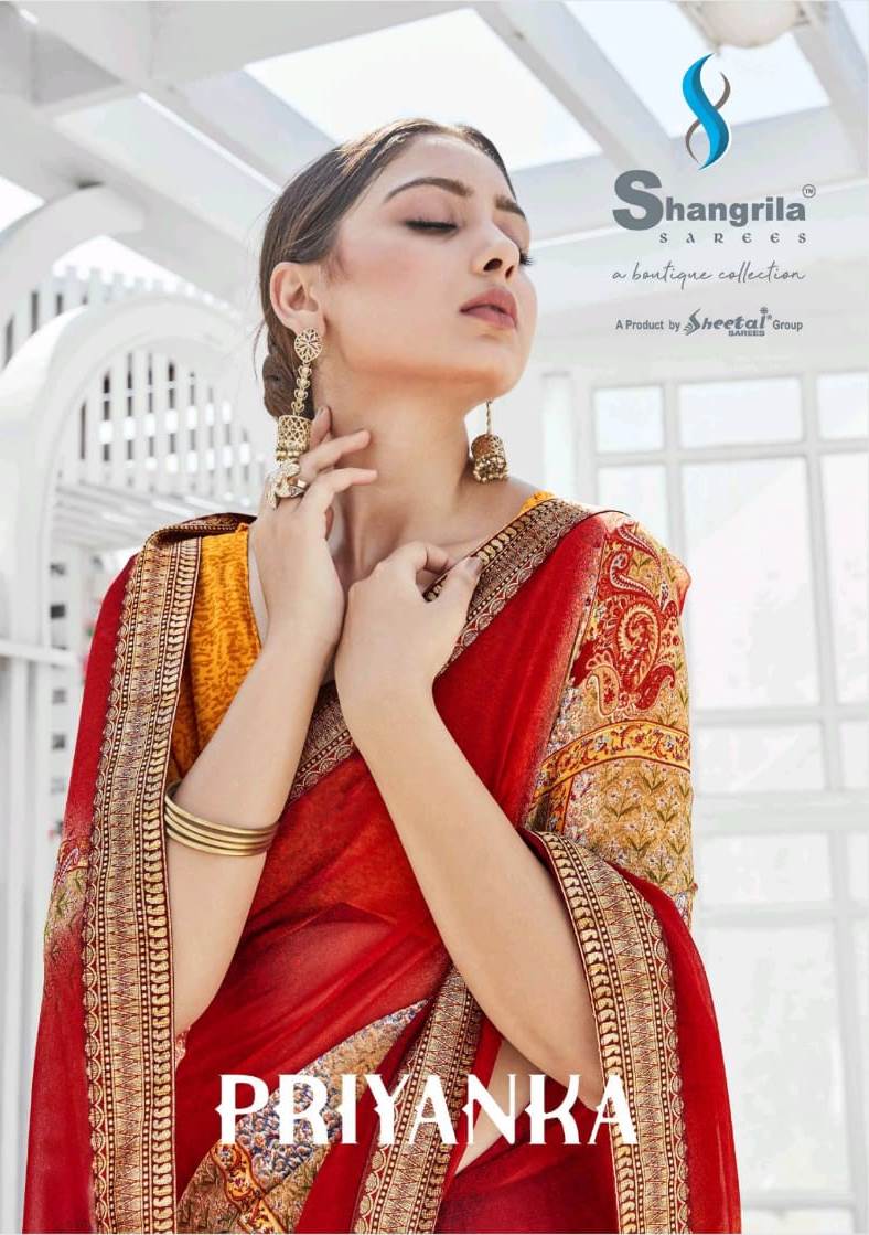 Shangrila Sarees Priyanka Printed Georgette Sarees Collectio...