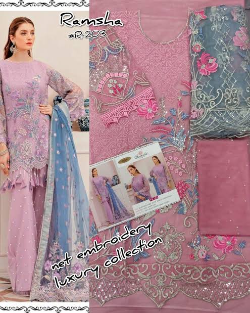 New Pakistani Dress Materials Salwar Kameez Concept Party We...