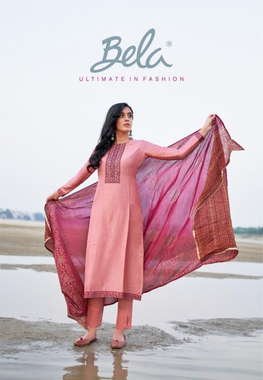 Bela Fashion Kaira Cotton Silk With Work Dress Material Coll...