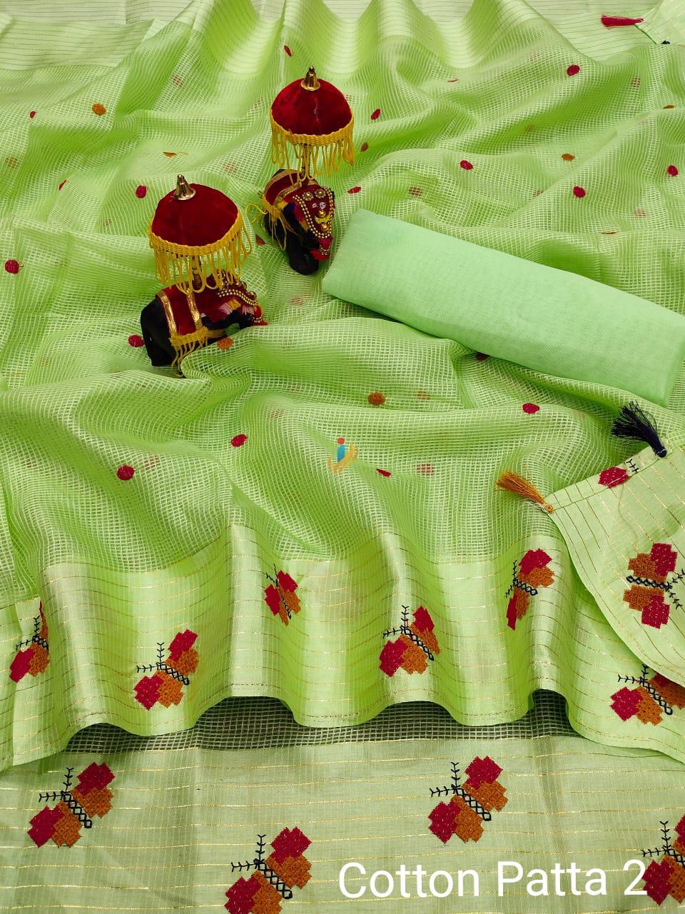 Latest Non Catalog Pure Cotton Satin With Multi Embroidery W...