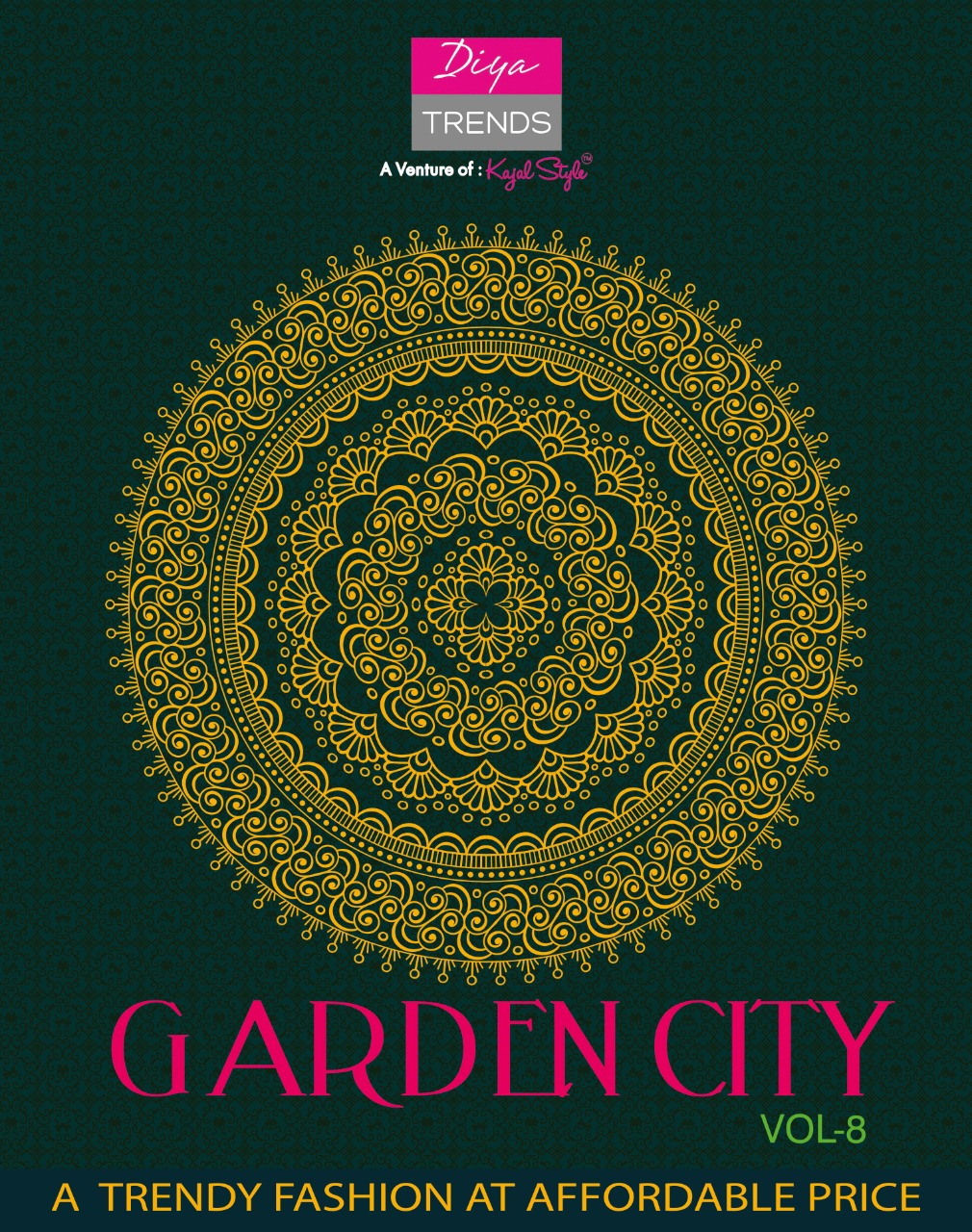 Kajal Style Diya Trends Garden City Vol 8 Printed Heavy Rayo...