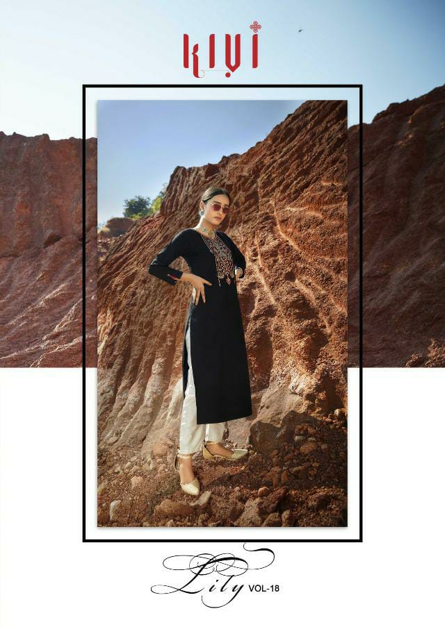 Kessi Fabrics Kajree Fashion Lily Vol 8 Heavy Rayon With Emb...