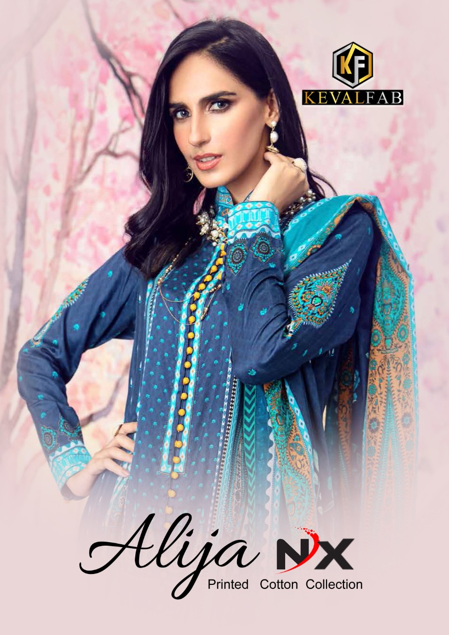 Keval Fab Alija Nx Printed Heavy Cotton Pakistani Dress Mate...