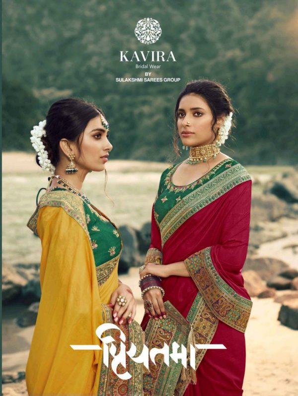 Kavira Priyatam 1501-1509 Series Fancy Wedding Wear Sarees C...