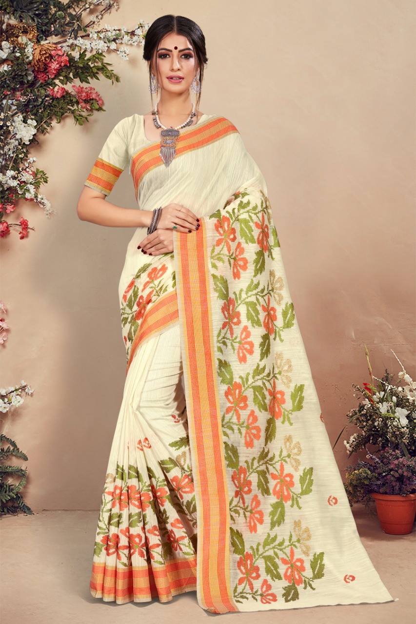 Kerala Handloom Cotton Regular Wear Sarees Collection At Who...