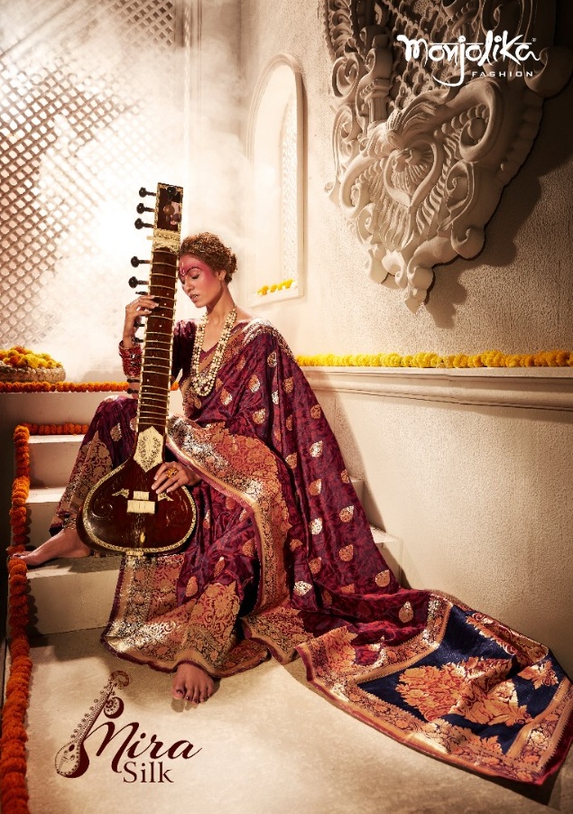 Monjolika Fashion Mira Silk Designer Traditional Banarasi Si...