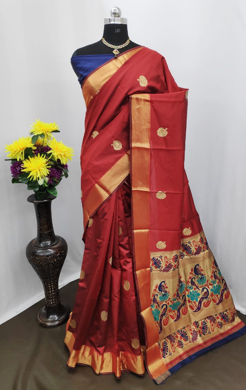 Latest Non Catalog Traditional Silk Weaving Butti Sarees Col...