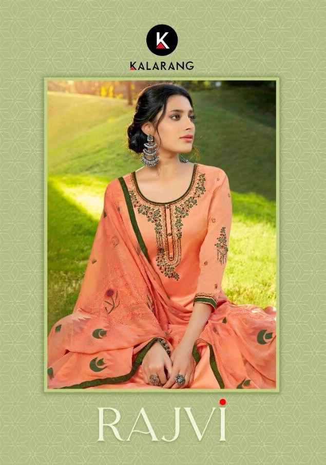 Kessi Fabrics Kalarang Rajvi Jam Silk Cotton With Embroidery...