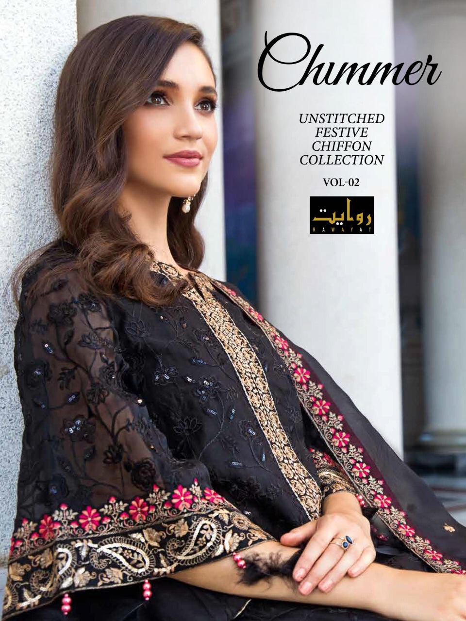 Rawayat Chimmer Vol 2 Faux Georgette With Heavy Embroidery W...