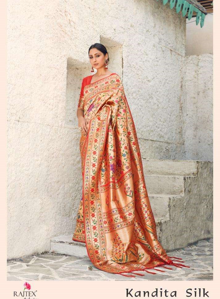 Rajtex Sarees Kandita Silk Designer Pure Silk Weaving Paitha...