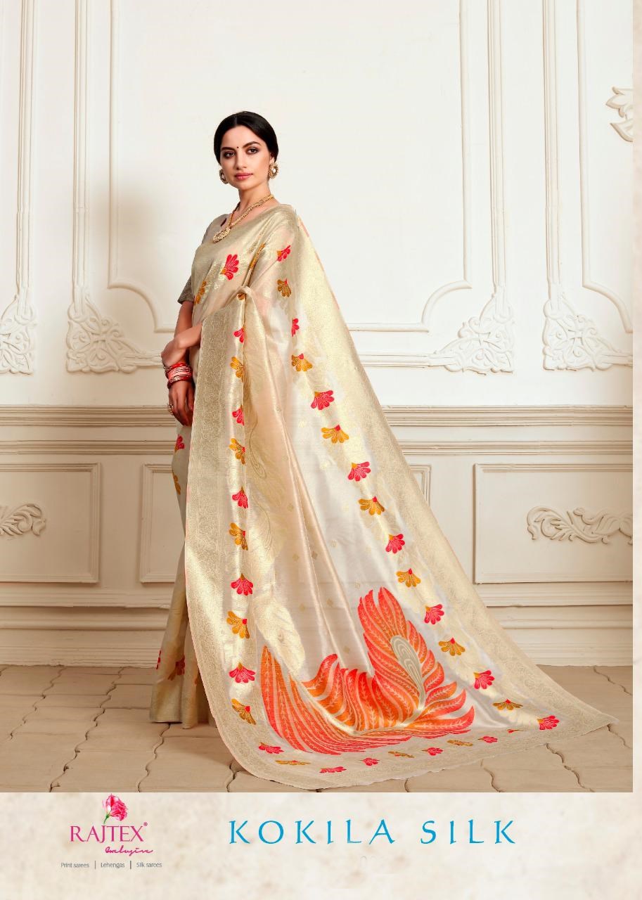 Rajtex Sarees Kokila Silk Designer Krystal Silk With Rich Pa...