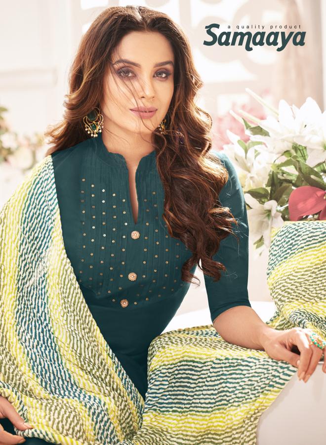 Samaaya Designer Modal Silk With Work Dress Material Collect...