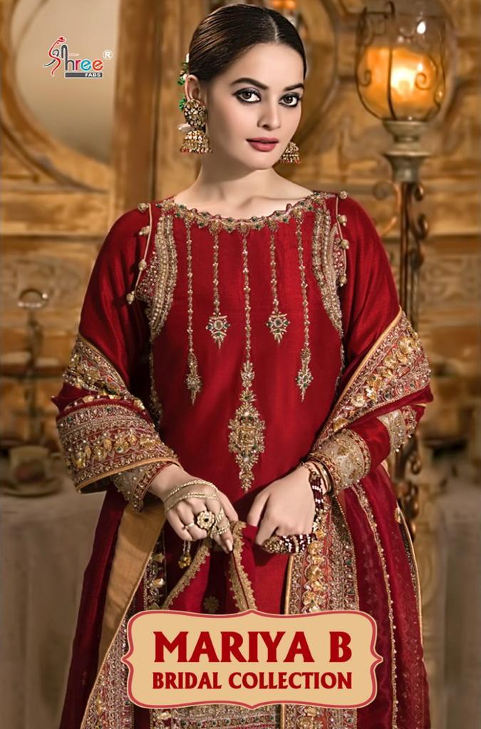 Shree Fabs Mariya B Bridal Collection Faux Georgette With He...