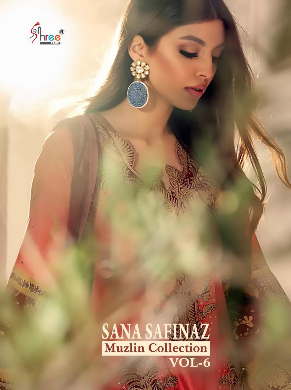 Shree Fabs Sana Safinaz Muzlin Collection Vol 6 Printed Pure...