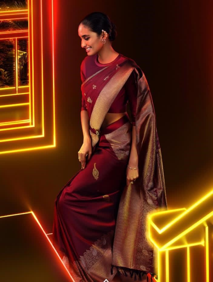 TAMASHA BY VALLABHI VICHITRA SILK CLASSY LOOK BRANDED SAREE