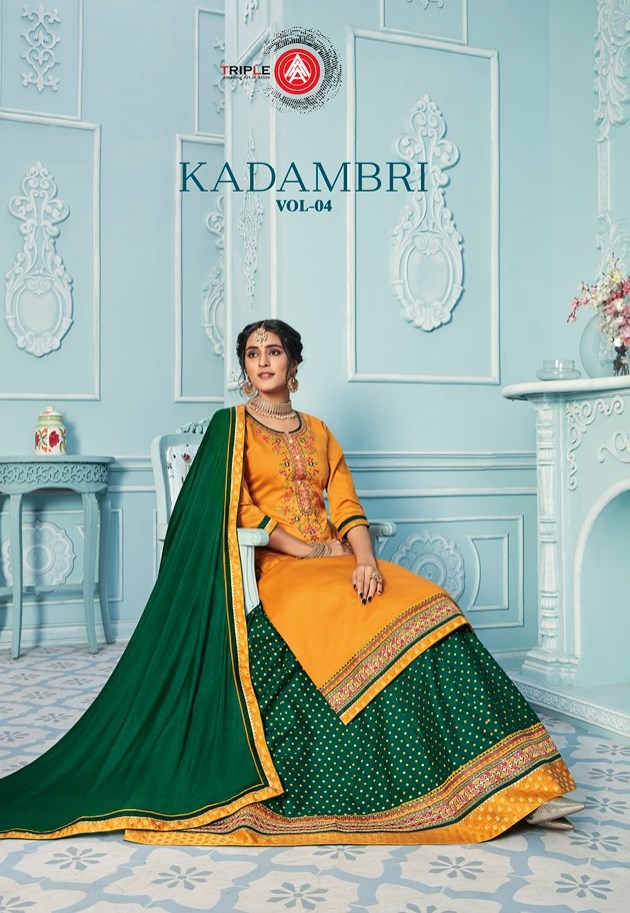 Kessi Fabrics Triple A Kadambari Vol 4 Jam Silk With Work Dr...