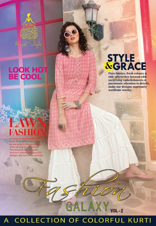 Kajal Style Fashion Galaxy Vol 2 Rayon Printed With Sharara ...