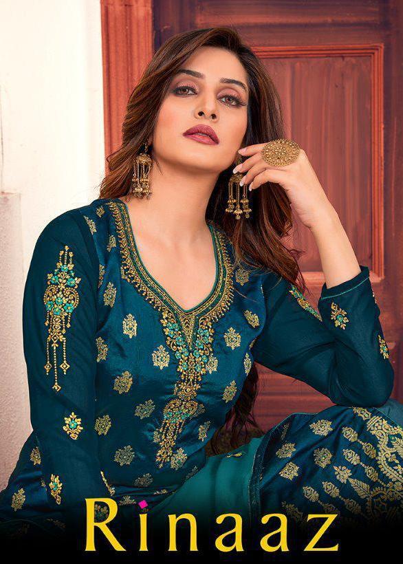 Aarav Trendz Rinaaz Meenakari Jacquard With Handwork Dress M...