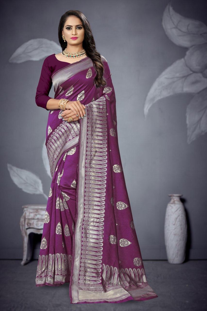 Af 2010 Banarasi Weaving Soft Silk With  Rich Heavy Border S...