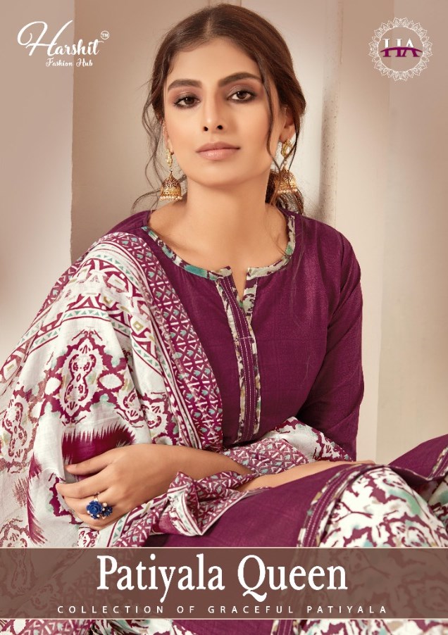 Alok Suits Harshit Fashion Patiyala Queen Printed Cotton Wit...