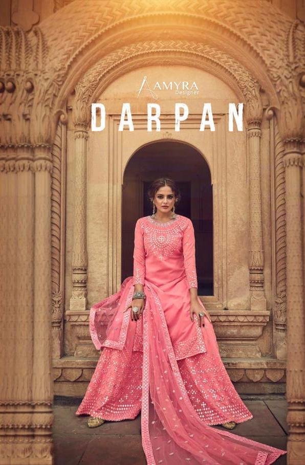 Amyra Designer Darpan Heavy Georgette With Heavy Embroidery ...