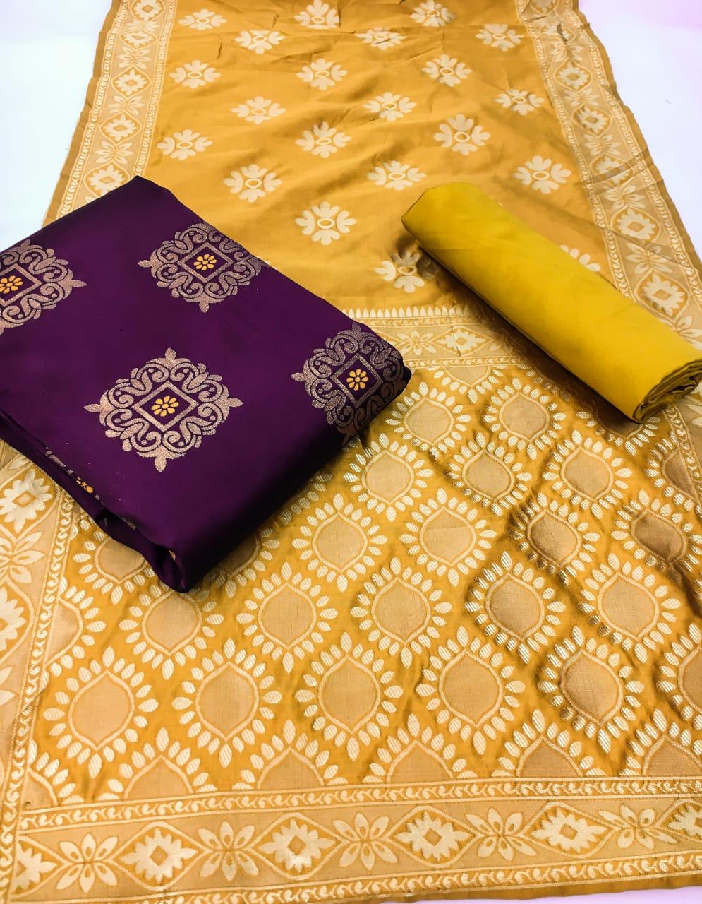 Latest Banarasi Silk Ikkat Vol 5 Jacquard Weaving Dress Mate...