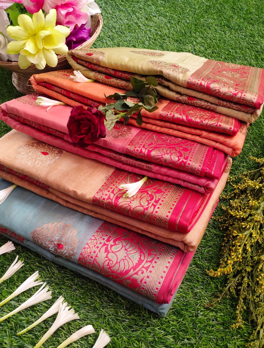 Non Catalog Banarasi Silk With Zari Weaving Border Designer ...