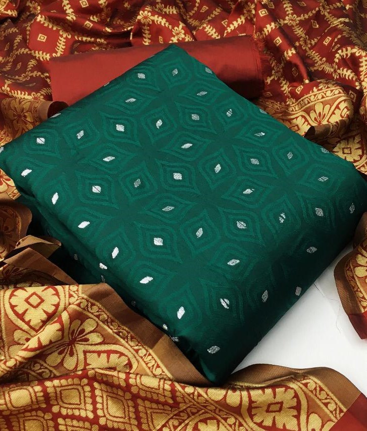 Latest Designer Traditional Banarasi Silk Ikkat Suits Collec...