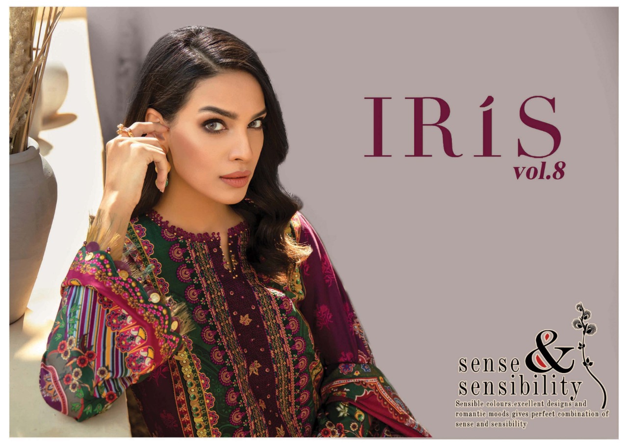 Iris Vol 8 Printed Pure Cotton Pakistani Dress Material Coll...