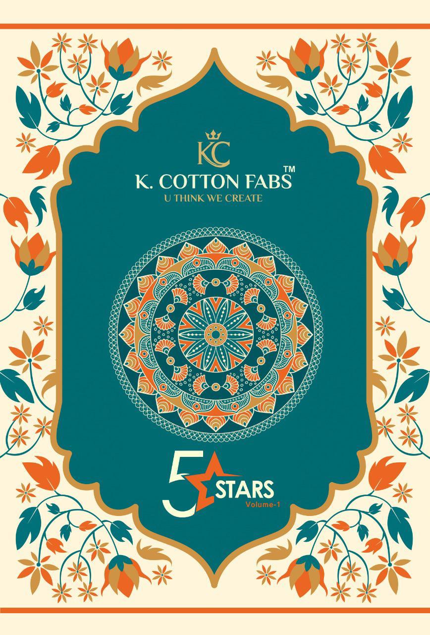 K Cotton Fab 5 Star Vol 1 Printed Cotton Dress Material At W...