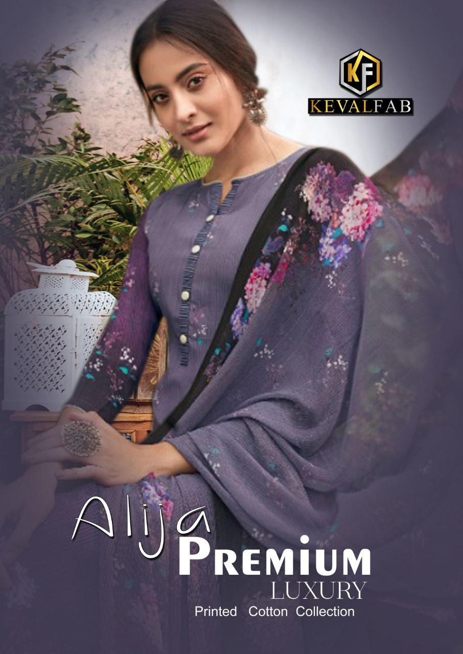 Keval Fab Alija Premium Luxury Printed Heavy Cotton Dress Ma...