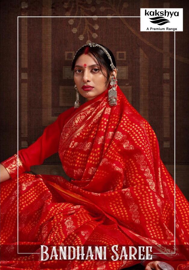 Kakshya Bandhani Saree Designer Traditional Fancy Fabric Sar...
