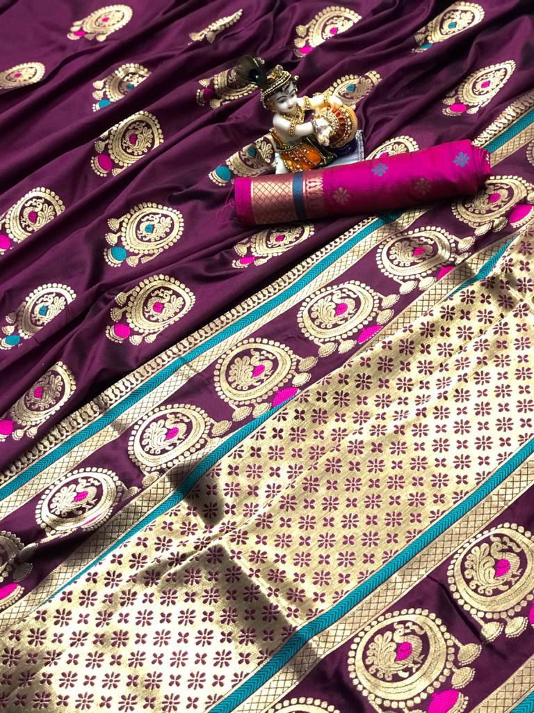 Lichi Silk Saree With Weaving Gold Jari Sarees Collection At...