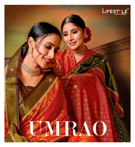 Lifestyle Umrao Fancy Cotton Brasso Heavy Traditional Sarees...