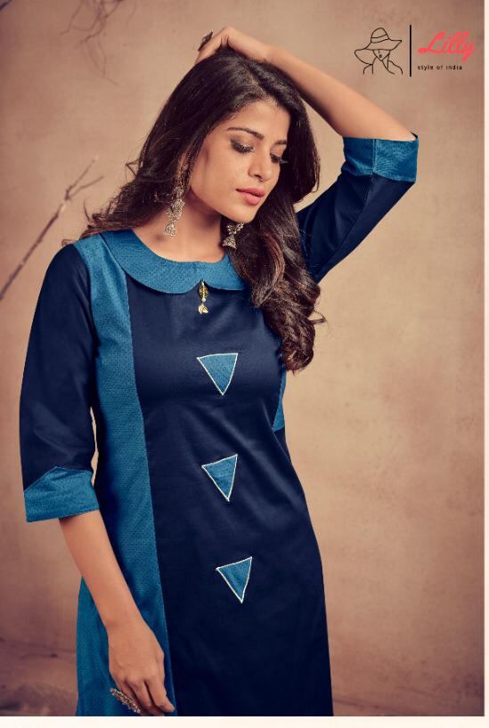 Lily Style Of India Meetu Cotton With Embroidery Work Kurti ...