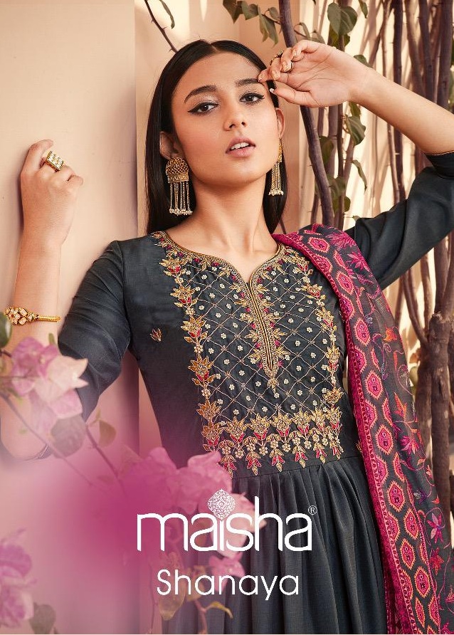 Maisha Maskeen Shanaya Designer Pure Muslin With Handwork Re...