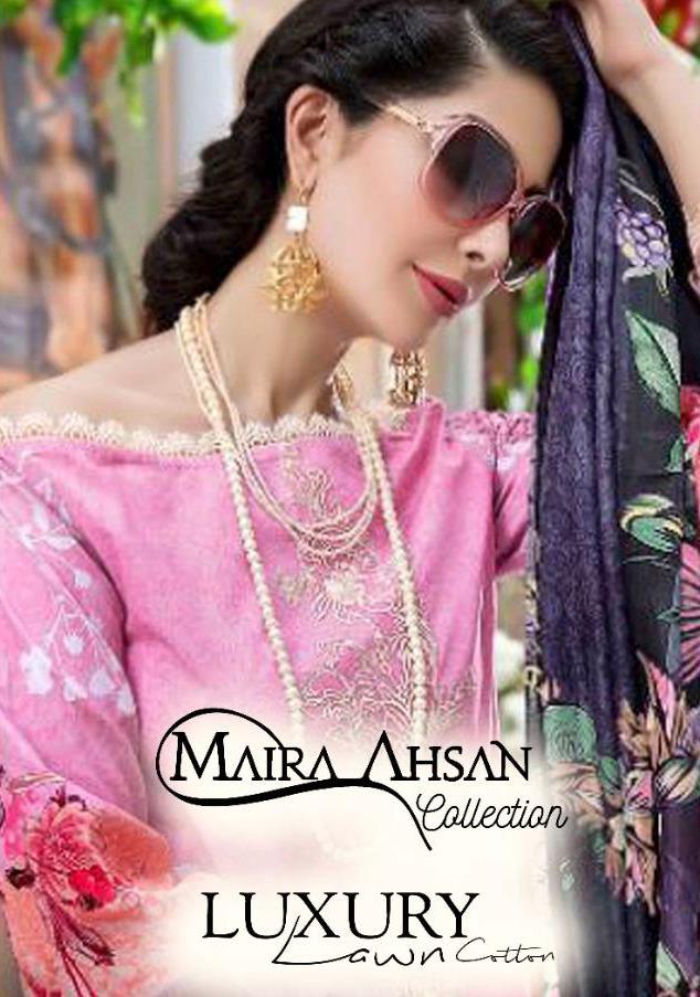 Maira Ahsan Exclusive Lawn Collection Printed Pure Cambric C...