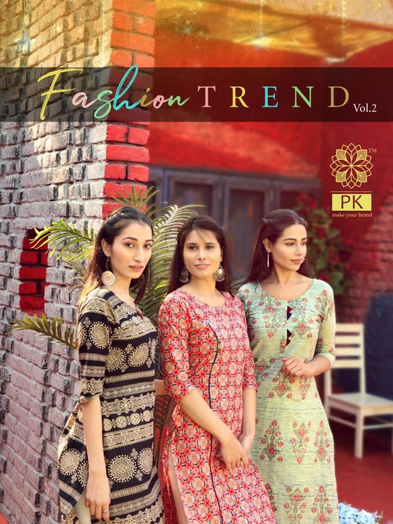 Pk Fashion Trend Vol 2 Printed Heavy Cotton Readymade Kurtis...