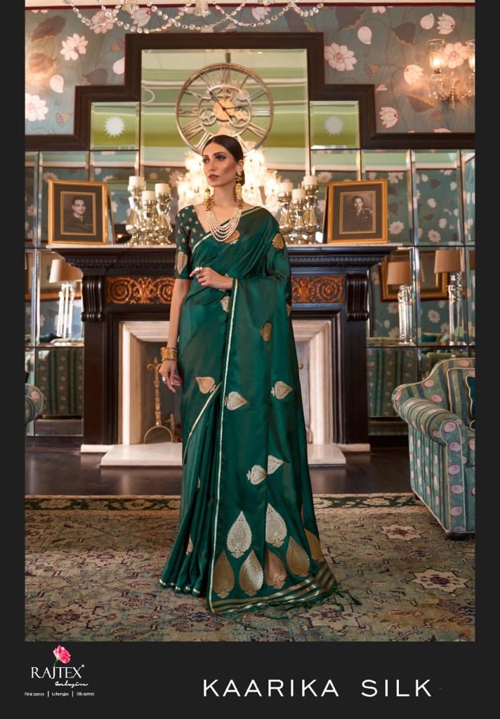 Rajtex Sarees Kaarika Silk Designer Pure Satin Weaving Silk ...