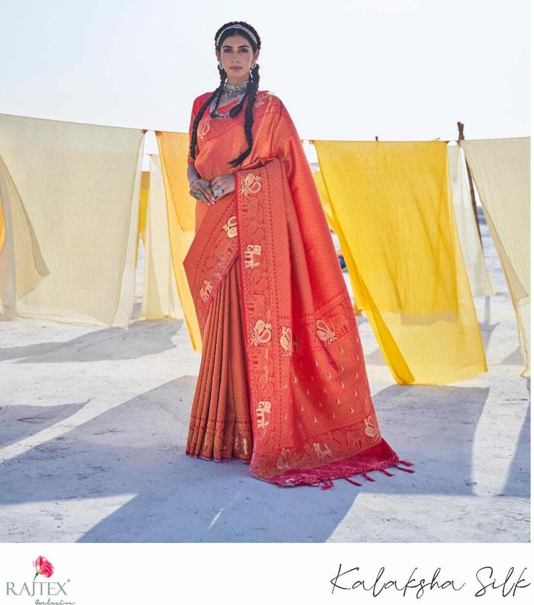 Rajtex Sarees Kalaksha Silk Designer Soft Silk With Zari Wea...