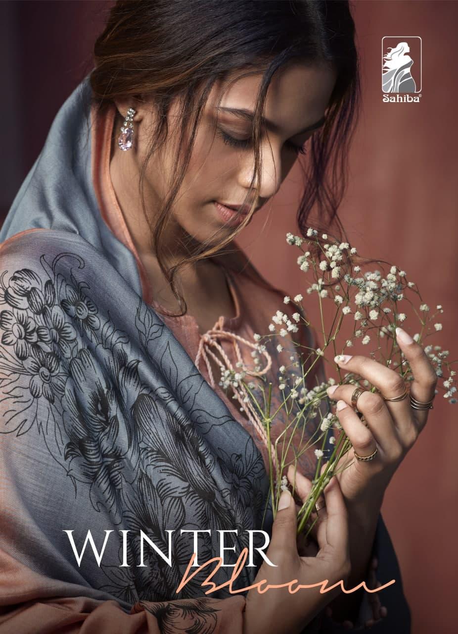 Sahiba Winter Bloom Digital Printed Cotton Satin With Handwo...